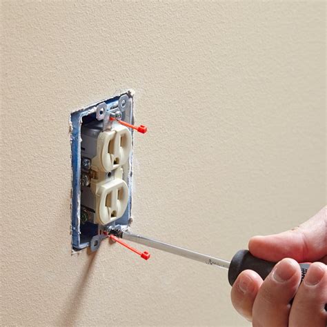 replacement screw hole for outlet box